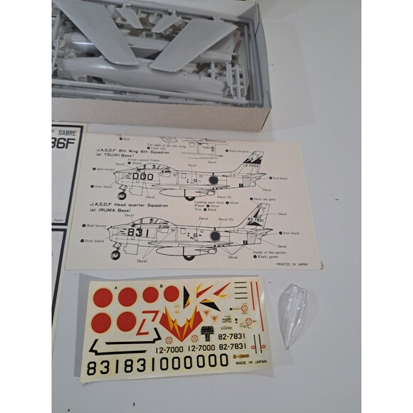 NOB Hasegawna A15 1:72 Scale Japanese Sabre F-86F Fighter Jet Airplane Model Kit - Picture 3 of 11